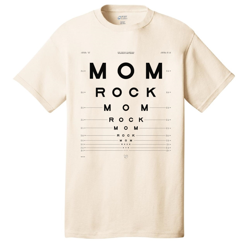 Mom Rock Eye Chart T-Shirt